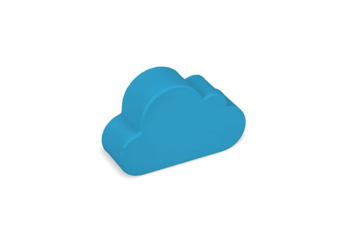 Forme de nuage personnalisable anti-stress Bleu clair